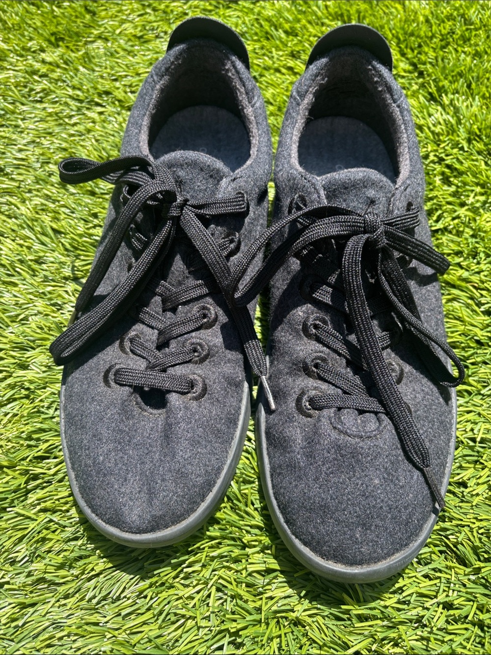 All birds Casual Black Felt Lace-Up Sneakers
